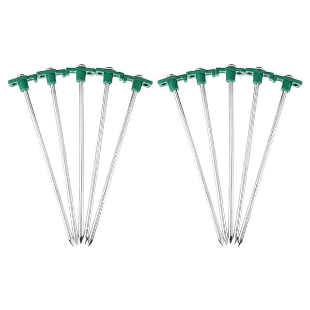 MasteelfCA 10 Pcs Piquets de Tente en Acier Inoxydable, Piquets de Tente Robustes pour Camping