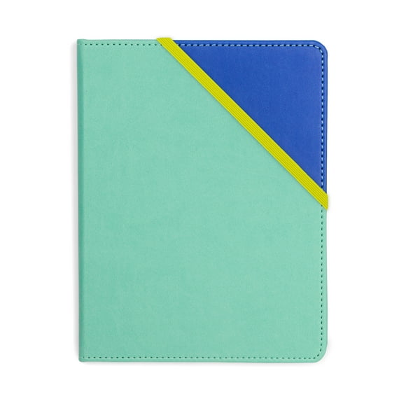 Think Ink Vegan Leather Journal – Mint Color Block, 6" x 8", 160 Lined Pages