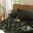 thumbnail image 2 of MooMee Pillowcases 100% Washed Cotton Linen Like Textured Envelope Closure Set of 2 (Olive Green, Standard), 2 of 5