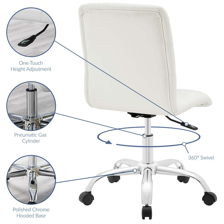 Modway prim armless online mid back office chair