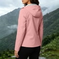 thumbnail image 5 of Crgrtght Hooded Jacket for Women Waterproof Sunscreen Long Sleeve Zip Up Casual Slim Fit Outdoor Hiking Travel Sports Coat, Pink L, 5 of 7