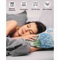 thumbnail image 4 of Blue Floral Pillow Covers King Size 2 Pack, Summer Botanical Hydrangeas Butterfly Soft Bed Throw Pillowcases Breathable Cooling Long Lumbar Body Pillow Sham Cover for Bed Sofa 20''x36'', 4 of 7