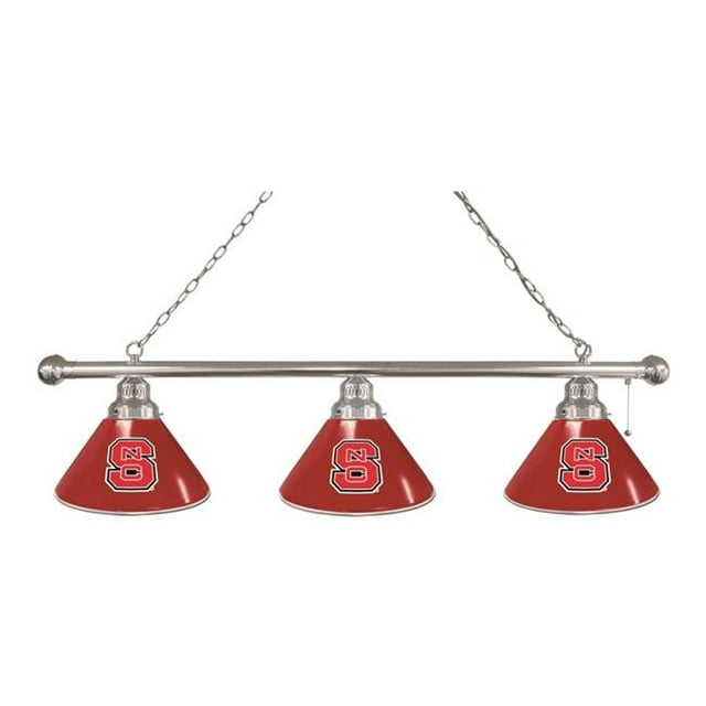 Holland Bar Stool BL3CHNCarSt North Carolina State Wolfpack 3 Shade Pool Billiard Light, Chrome