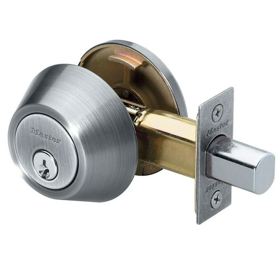 Master Lock Satin Nickel Finished Single Cylinder Door Deadbolt
