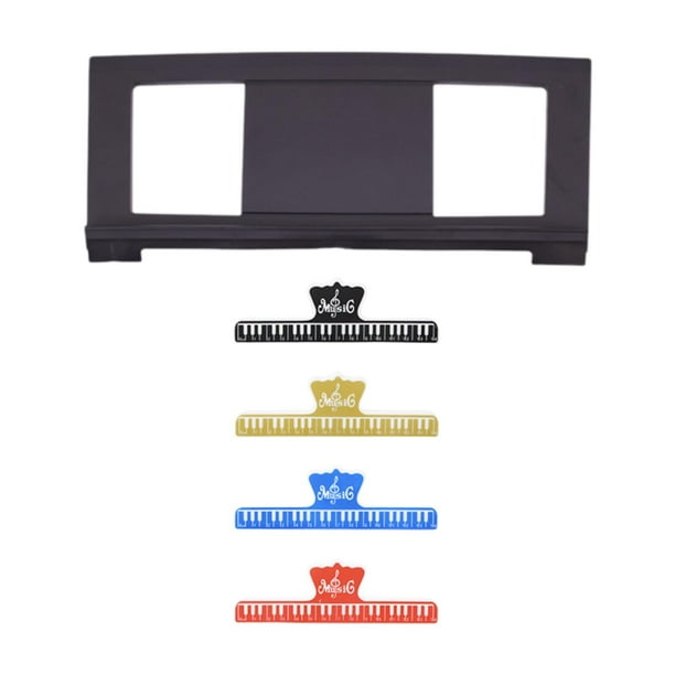 Atril para teclado electrónico, soporte para partituras para principiantes, soporte portátil para partituras Con cuatro clips de color