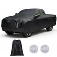 thumbnail image 3 of Koiauber Car Cover for Automobiles,All Weather Waterproof UV Protection Outdoor Full Exterior Cover,Rain Sun Snow Protector with Door Zipper,242x81x77 inch,Black, 3 of 7
