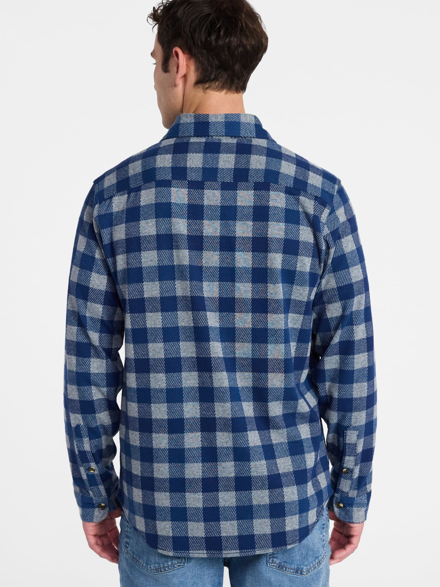 George Men's & Big Men's Knit Overshirt with Long Sleeves, Sizes S-3XL