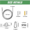 thumbnail image 5 of Shade Sail Hardware Winch Set Kit, 60Pcs Stainless Steel Hardware Kit for Rectangle Triangle Canopy, Heavy Duty Anti-Rust Hardware Kit Set for Outdoor Garden Patio(Ratchet Winch +304 Wire Rope) B, 5 of 5
