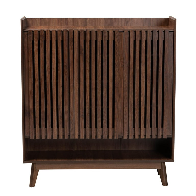 Baxton Studio Delaire Mid-Century Modern Walnut Brown Finished