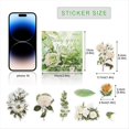 thumbnail image 3 of Flower Sticker, Scrapbooking Supplies for Adult Junk Journal 50 Sheets, Transparent Stickers and Material Paper Green,1 * Flower Sticker set,Green, 3 of 6