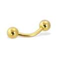 thumbnail image 1 of Gold Tone Curved Barbell, 14 Ga, 1 of 1