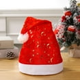 thumbnail image 2 of ZQUUVOU Golden Sparkling Sequin Santa Hat For Adults Christmas Holiday Party Accessory, Plush Fur Trim, Festival Headwear Red, 2 of 2