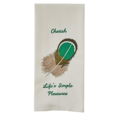 

Cherish Life s Simple Pleasures Embroidered Dishtowels - Set of 2