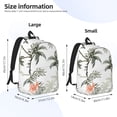 thumbnail image 4 of Daiia Vintage Palm Trees Vintage Canvas Backpack for Men and Women ,Hiking Backpack,Travel Laptop Bag for School,Large Capacity Backpack, 4 of 8