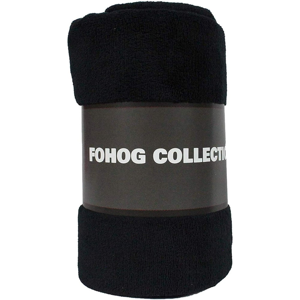 Throw Blanket Black Small Plush Fleece Blankets for Couch Flannel Soft