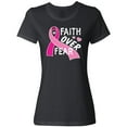 thumbnail image 3 of Inktastic Breast Cancer Awareness Faith over Fear Women's T-Shirt, 3 of 5