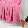thumbnail image 6 of Twin Blanket Flannel Fleece Blankets for Couch, Fuzzy Cozy Lightweight Warm Comfort Super Soft Fluffy Plush Blankets for Bed Sofa 260GSM, Suitable for All Seasons (Pink,60x80inches), 6 of 7