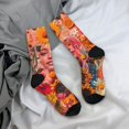 thumbnail image 5 of Cauagu Vibrant Floral Collage Portrait Print Crew Socks for Women and Men,Adult Athletic Running Socks 1-Pair Sports Socks Work Gear Socks with Moisture Wicking, 5 of 6