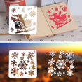 thumbnail image 4 of Plantilla de Navidad, 8 piezas, plantilla de pintura de plástico reutilizable pequeña para diario de balas, álbumes de recortes, manualidades para hacer tarjetas, decoración de Navidad, regalo de Navidad para niños brillar Electrónica, 4 of 5