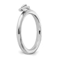 thumbnail image 6 of Sterling Silver Stackable Expressions Rhodium-plated Bee Ring, 6 of 7