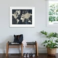 thumbnail image 3 of Art.com Old World Map Blue Crop Art Print by Wild Apple Portfolio, White Frame Wall Art, 40" x 32", 3 of 5