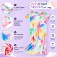 thumbnail image 5 of Zando 2 Pack Cotton Womens Nightgown Short Sleeve Sleep Shirt Print Pajama Dress M-2XL, 5 of 6