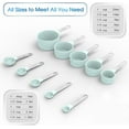 thumbnail image 3 of Measuring Cups & Spoons Set, Stackable Cups and Spoons, Nesting Measure Cups with Stainless Steel Handle, Kitchen Gadgets for Cooking & Baking (Green), 3 of 8
