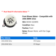 thumbnail image 2 of Front Blower Motor - Compatible with 2006 BMW 325xi, 2 of 2