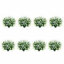 ZULAR Silk Flowers Artificial Flowers Outdoor Cemetery Flower Arrangements 8 Bundles Flower Decor UV Resistant for Garden Table Centerpieces