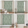 thumbnail image 6 of Dark Green Botanical Sheer Curtains 63 Inches Long, Pastoral Elegant Spring Floral Light Filering Curtains, Breathable Simi Curtain Privacy Drapes for Living Room Bedroom Lightweight Window Treatment, 6 of 9