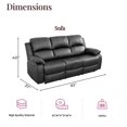 Caberryne 2Piece Leather Reclining Couch Set Wall Hugger Recliner