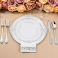 thumbnail image 6 of 175PCS Silver Plastic Dinnerware Sets for 25 Guests, Disposable Plate Sets with 25 Dinner Plates, 25 Dessert Plates, 75 Silverware, 25 Cups, 25 Napkins for Thanksgiving & Party & Wedding, 6 of 9