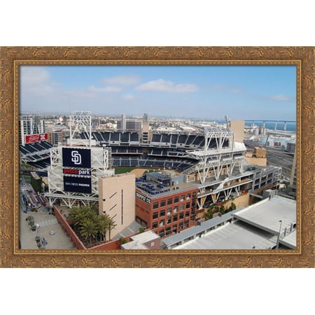 Petco Park 40×28 Large Gold Ornate Wood Framed Canvas Art – Home of the San Diego Padres