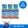 PediaSure Grow & Gain Kids’ Nutritional Shake, with Protein, DHA, and Vitamins & Minerals, Chocolate, 8 fl oz, 24-Count with complimentary $10 eGift Card