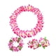 thumbnail image 1 of Conjunto de leis hawaianos, guirnalda, collar, diadema, pulseras, flores artificiales portátiles Rosa, 1 of 9