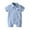 Light Blue, variant on Utlike Jumpsuit Baby Boy Clothes Short Sleeve Plaid Round Neck Gentleman Romper Leisure Playsuits Size 18 Months-24 Months
