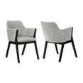 thumbnail image 2 of Renzo Light Gray Fabric and Black Wood Dining Side Chairs - Set of 2, 2 of 8