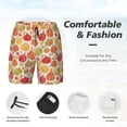 thumbnail image 2 of Kdxio Cute Colorful Pumpkins Print Men's Swim Trunks with Compression Liner 7 Inch Inseam Quick Dry Swim Shorts, 2 of 5