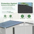 thumbnail image 5 of Metal Shed 6x3.5ft, Peaked Roof, Waterproof w/Window & Lock for Garden Storage, 5 of 12