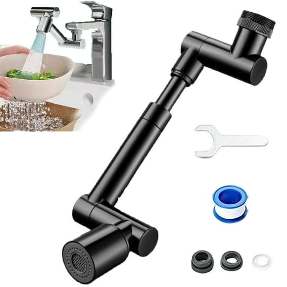 Accessoire de Robinet Rotatif pour Cuisine et Salle de Bain – Bras Robotique Amélioré 1440° Extension de Robinet Flexible pour Lavabo