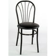 thumbnail image 1 of Alston Quality 1896 BLK-Tan Cafe Metal Side Chair With Upholstered Seat Black Frame, 1 of 1