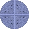 thumbnail image 1 of Ahgly Company Machine Washable Indoor Round Transitional Denim Blue Area Rugs, 6' Round, 1 of 7