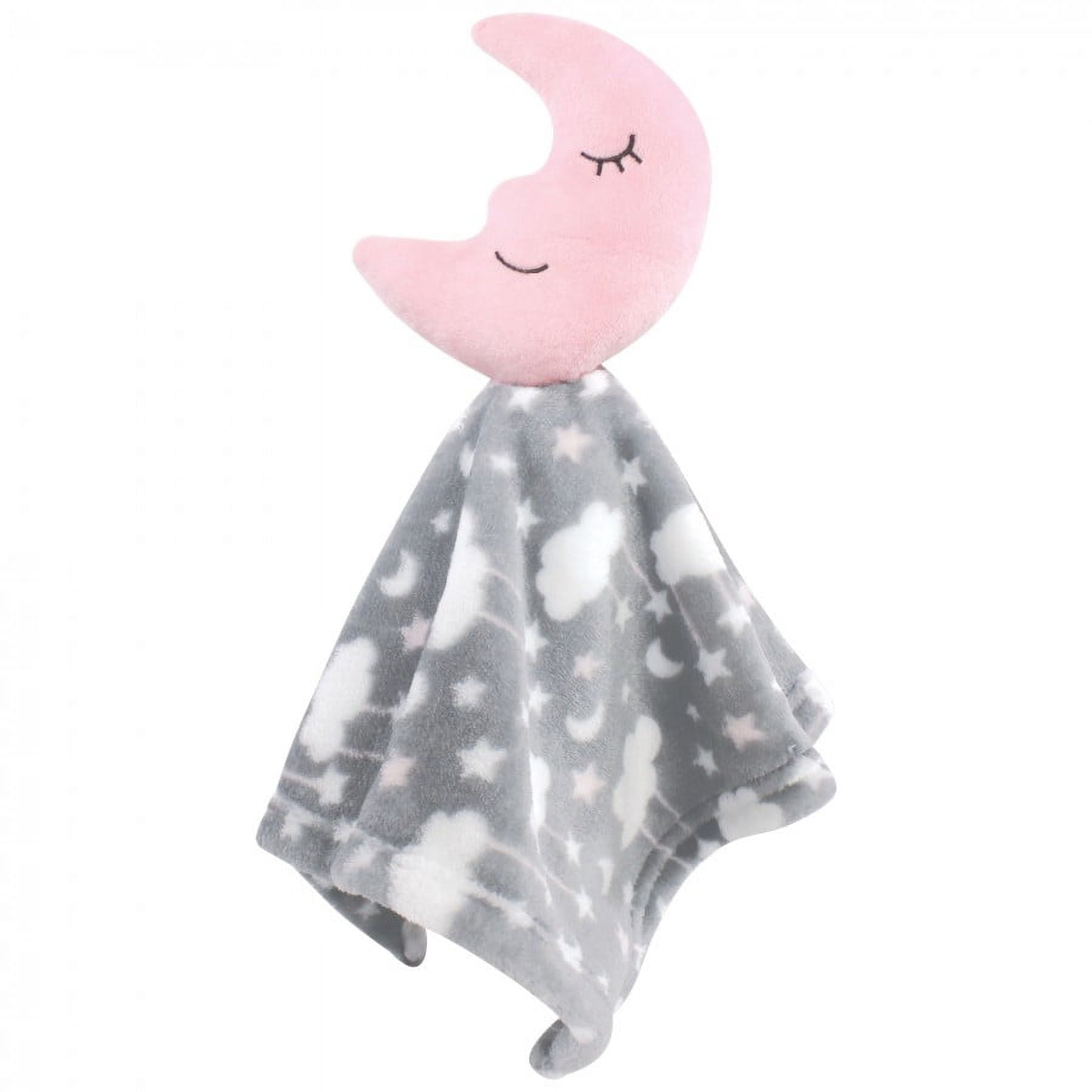 Hudson Baby Infant Girl Animal Face Security Blanket, Star Girl, One Size