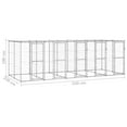 thumbnail image 4 of vidaXL Chenil Extérieur en Acier Galvanisé avec Toit 12,1 M2, 4 of 4