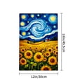thumbnail image 4 of Amhnf Starry Night Sunflowers Garden Flag For Home Outdoor Garden Yard Decor 12x18 inch, 4 of 5