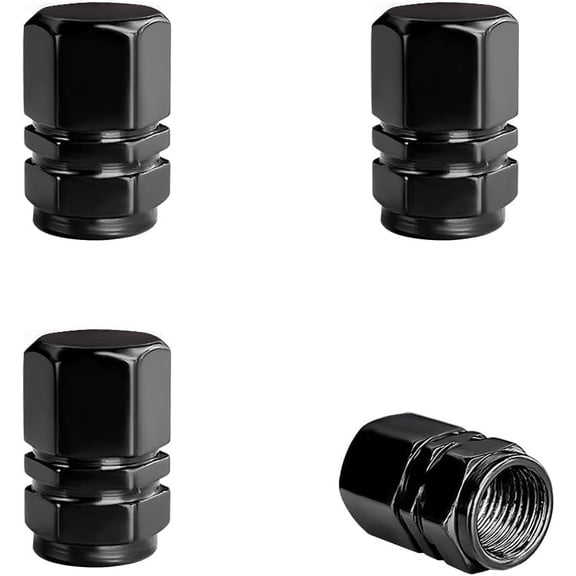 8 PCS Car Tire Valve Caps, Anti-Corrosion Aluminum Alloy Valve Stem Dust Caps with Rubber Seal, Leak-Proof Tire Valve Cover for SUV Truck Motorcycle Bike, Car Accessories (Yellow)