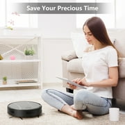 Prettycare C2 2 in 1 Robot Vacuum and Mop Combo Cleaner, Black