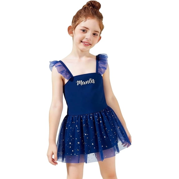 MuXiKeJi Clothes Girls Swimsuit One Piece Bathing Suit Ribbed Adjustable Straps Swimwear with Chest Pad Size 7-16Y