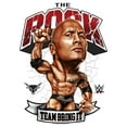 thumbnail image 2 of Women's WWE The Rock Team Bring It Bobble Head  Graphic Tee White 2X Large, 2 of 4