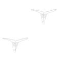 thumbnail image 3 of maskred Men's Open Front Breathable Underwear Brief Thong Pouch White 2Set, 3 of 6
